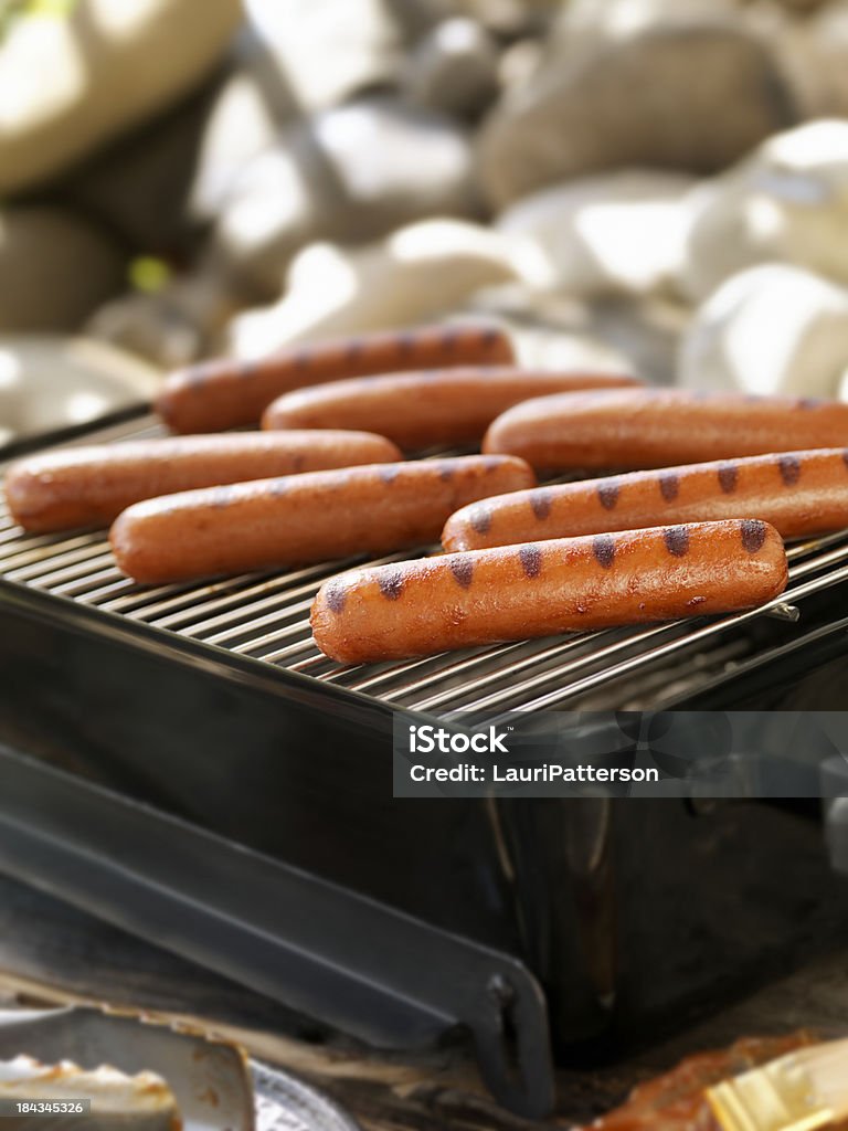 Hotdogs on an Outdoor Grill Hotdogs on an Outdoor Grill -Photographed on Hasselblad H3D2-39mb Camera American Culture Stock Photo