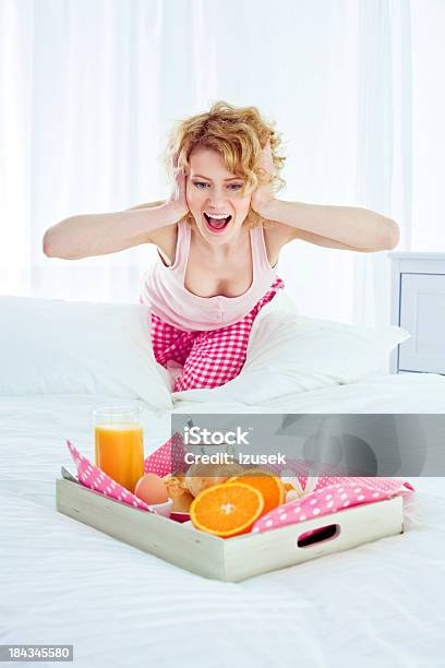 Surprise In The Morning Stock Photo - Download Image Now - 25-29 Years, Adult, Adults Only