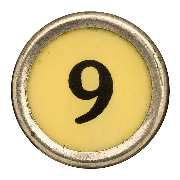 istock Alphabet - Number 9 from old Manual Typewriter. 184346051