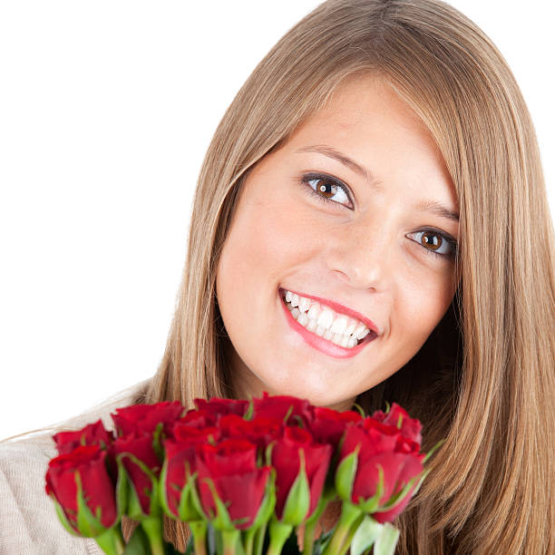 istock Girl with roses 184346394