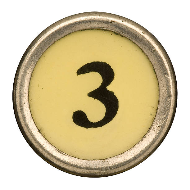 istock Alphabet - Number 3 from old Manual Typewriter. 184346454