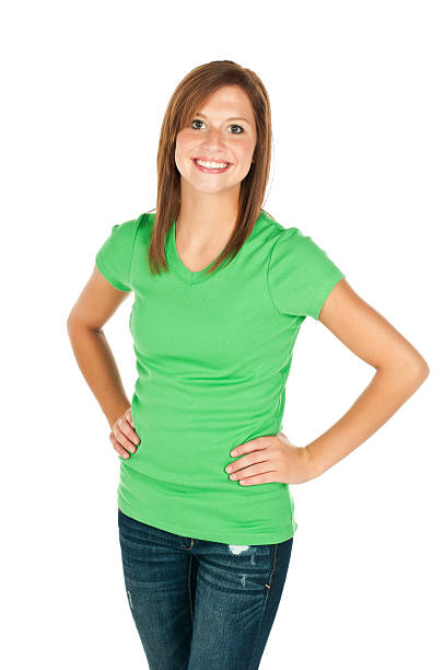 istock Female in t-shirt 184346945
