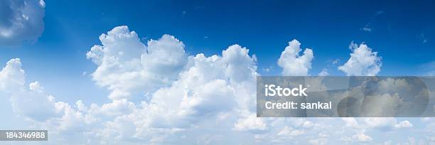 Panoramic Shot Of Sky With Giants Cumulonimbus Clouds Stock Photo - Download Image Now