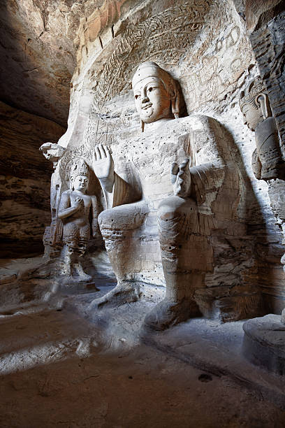istock Carved Buddha at Yungang Caves, Datong, China 184347055