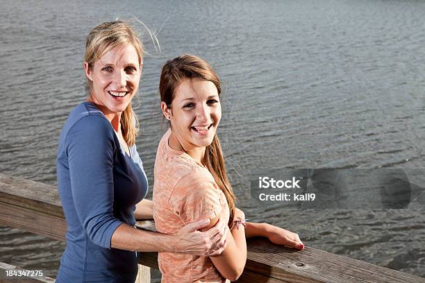 Porträt Von Mutter Und Tochter Im Freien Für Teenager Von Wasser Stockfoto und mehr Bilder von 14-15 Jahre