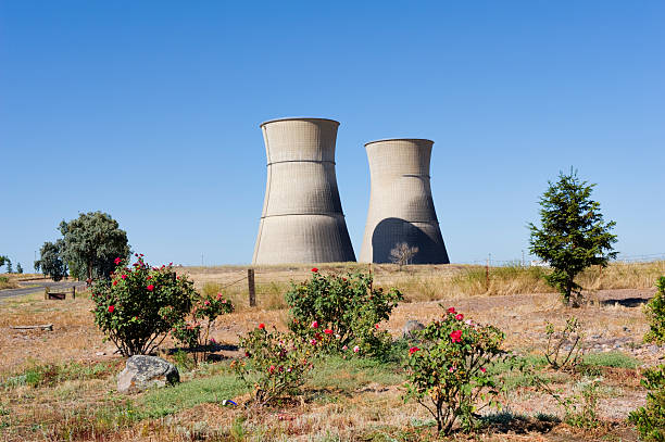 istock Nuclear Cooling Towers with Countryside 184347811