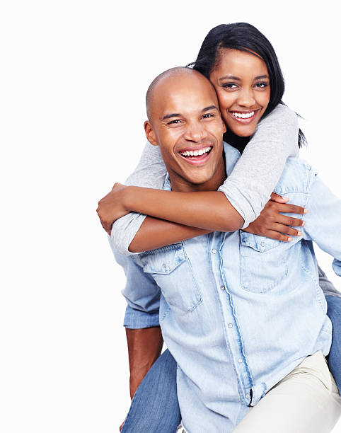 istock Playful couple having fun together 184348231