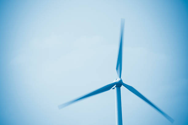 istock Alternative energy, wind turbine, blue toned 184348271
