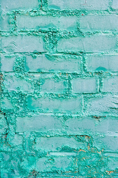 istock Vivid Blue-green Brick Wall 184348845