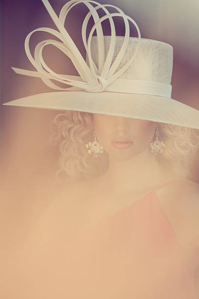 istock Beautiful woman wearing splendid hat 184350250