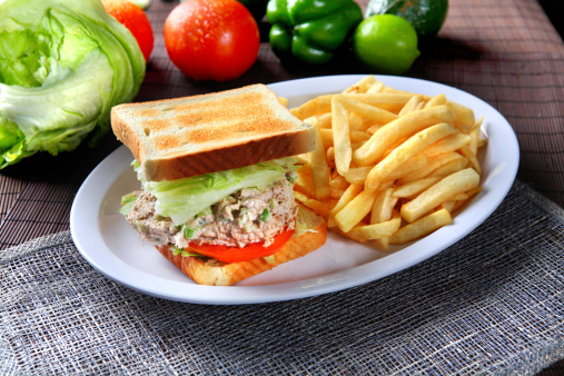 Tuna Sandwich & French Fries