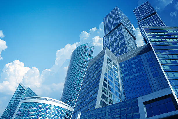 High modern skyscrapers over blue sky High modern skyscrapers over blue skySimilar images: moscow city stock pictures, royalty-free photos & images
