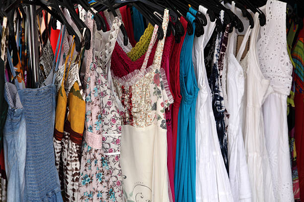istock Sexy summer dresses ina row 184351071
