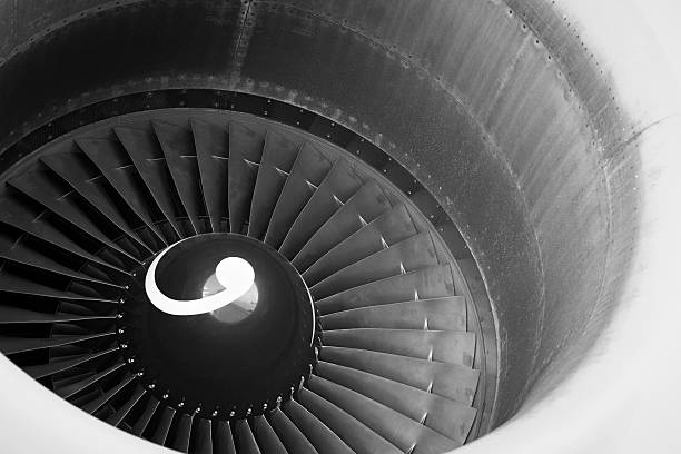 istock Aircraft jet engine turbine 184351154