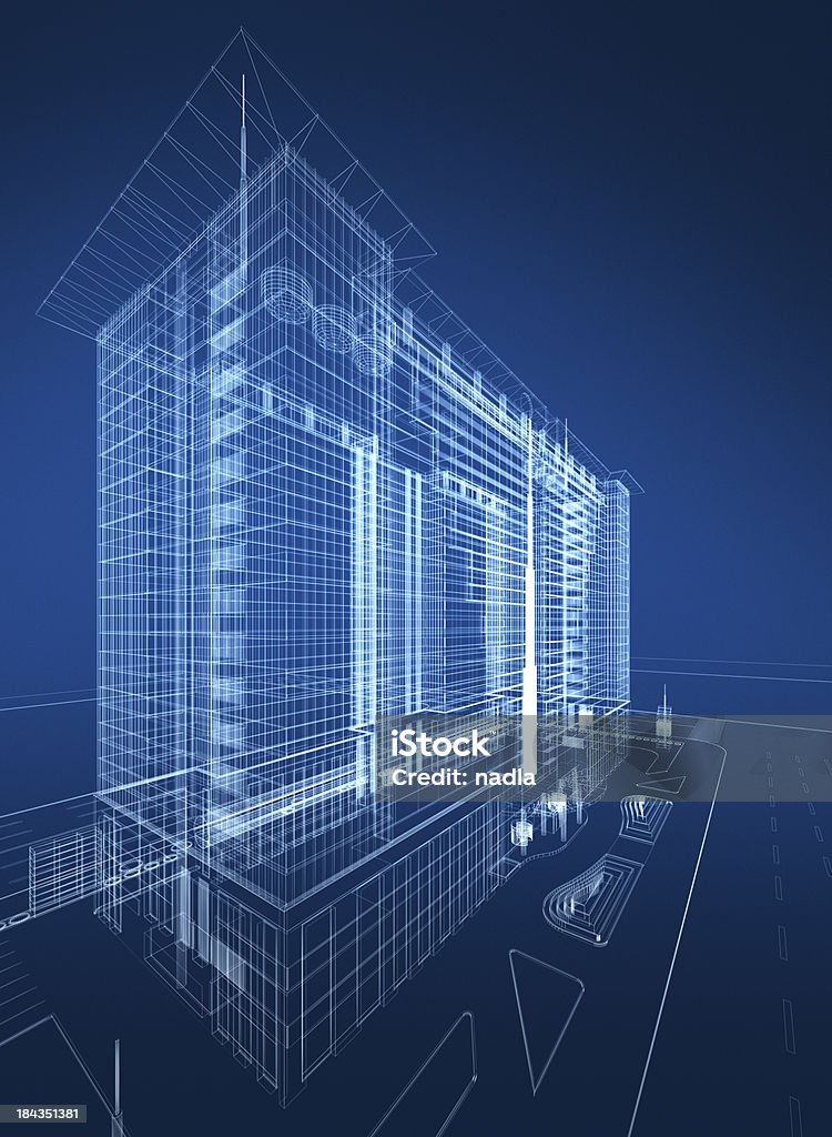 3 D 건축양상 추상적임 - 로열티 프리 청사진 스톡 사진