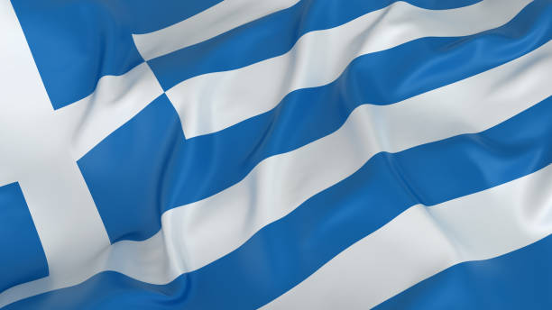ギリシャの旗 ストックフォト