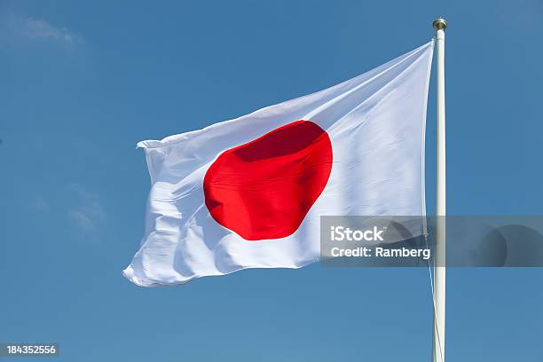 Bandera Japonesa Foto de stock y más banco de imágenes de Bandera japonesa - Bandera japonesa, Japón, Cultura japonesa