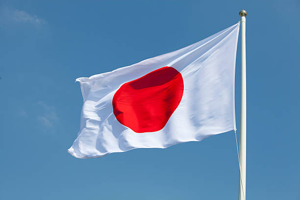 bandeira do japão - flag national flag japan japanese flag imagens e fotografias de stock