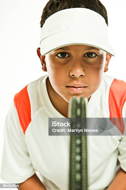 Junge Tennis Player Stockfoto und mehr Bilder von 8-9 Jahre - 8-9 Jahre, Aktiver Lebensstil, Aktivitäten und Sport