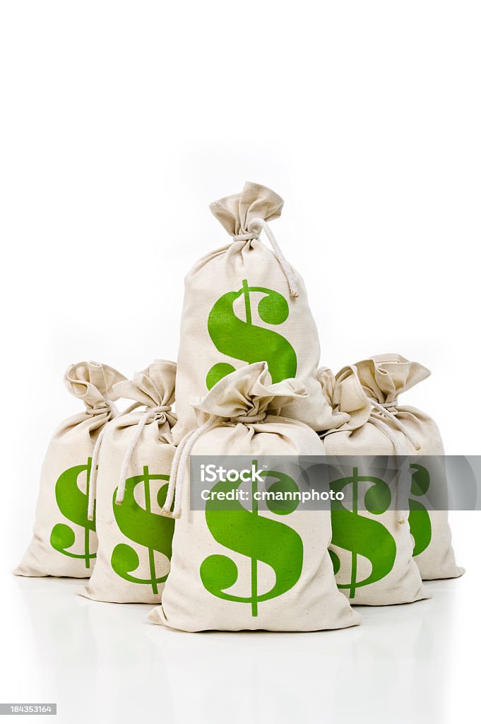 Dinheiro malas nos - Foto de stock de Símbolo do Dólar royalty-free