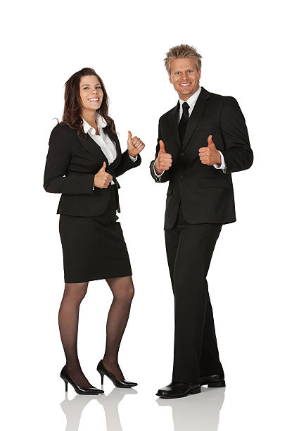 istock Business couple celebrating their success 184354304
