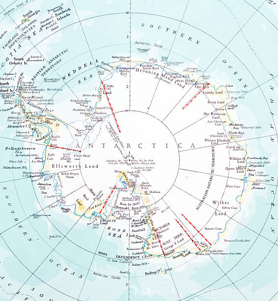 Antarctica Map Antarctica Map antartica stock pictures, royalty-free photos & images