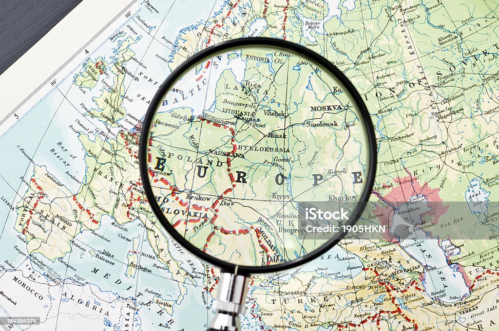Europe Mapa - Zbiór zdjęć royalty-free (Mapa)