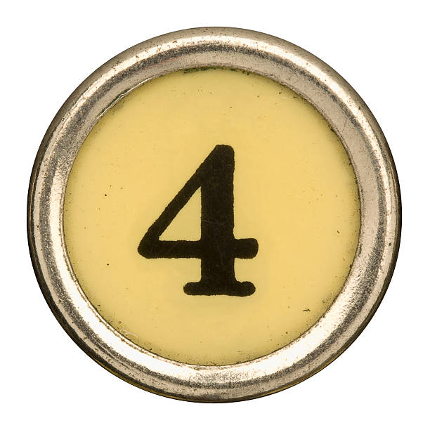 istock Alphabet - Number 4 from old Manual Typewriter. 184354513