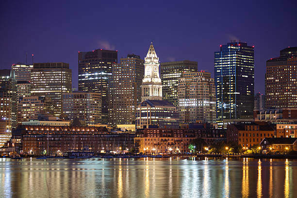 istock Downtown Boston skyline and the Custom House Tower 184354966