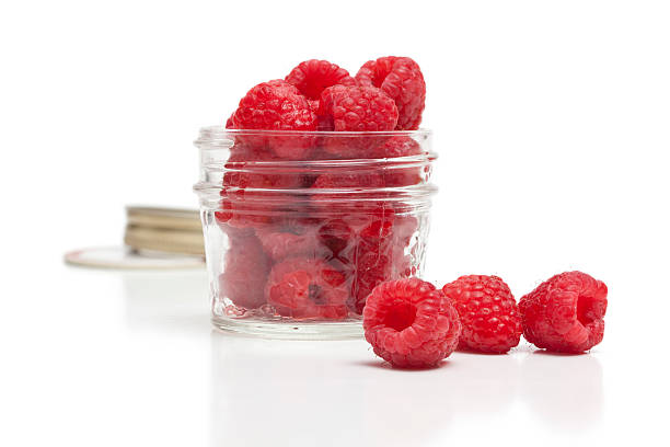 istock Canning Jelly Jar with Raspberries, Low Angle 184355394
