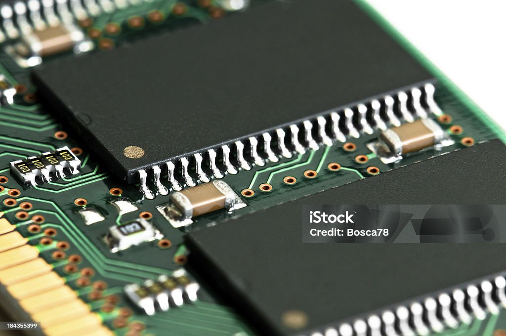 Quadro de anúncios eletrônico detalhe - Foto de stock de Chip de computador royalty-free