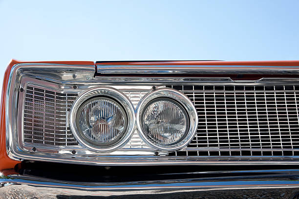 istock Front Detail of American Classic Car 184355491