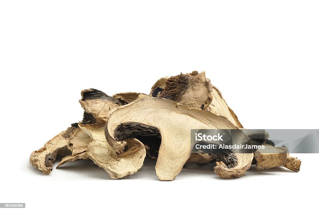 Getrocknete Portobello-Pilzen - Lizenzfrei Aufnahme von unten Stock-Foto