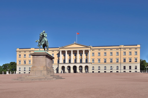 Vienna, Austria, - June, 20, 2013: Emperor Joseph II horseback riding bronze statue in Hofburg palace, Vienna, Austria