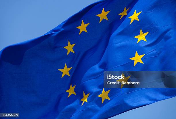 Eu Flag Closeup Stock Photo - Download Image Now - Clear Sky, Color Image, Cultures