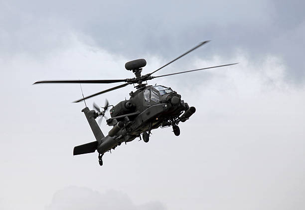 AH-64D Apache Helicopter stock photo