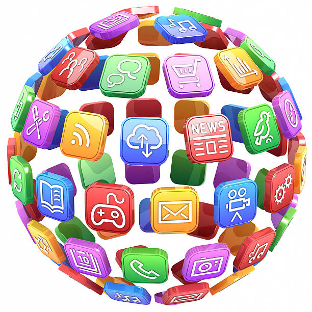 Apps globe stock photo