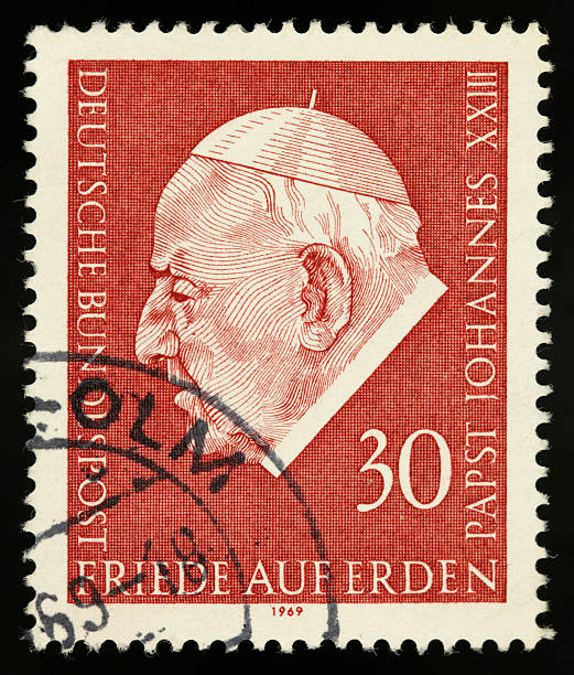 istock Vintage stamp germany pope john XXIII 184357716