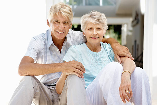 istock Relaxed senior couple on a porch 184358035