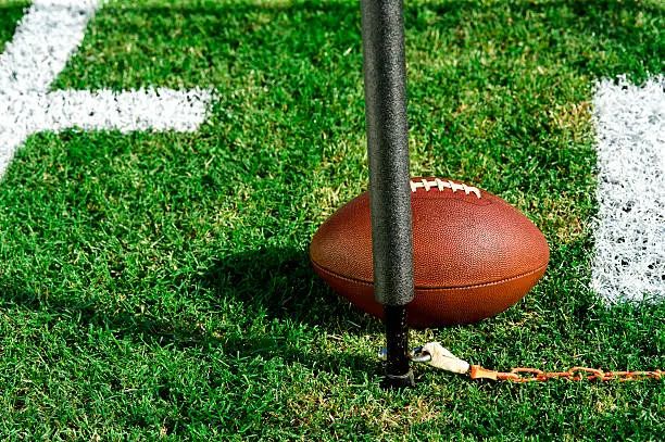 American Football - First Down  - Close up of football first down, Football Chain Marker