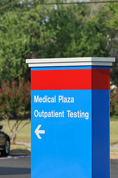 istock Medical plaza and outpatient testing directional sign 184358072