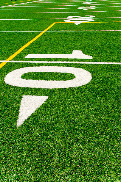 istock yard lines with numbers on a football field 184358498