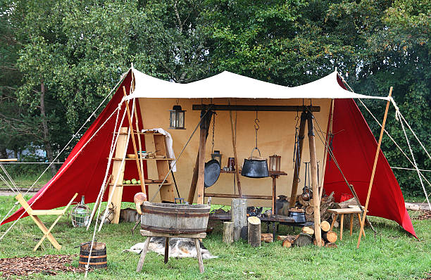 istock Cooking at an outdoor kitchen in a tent 184358596