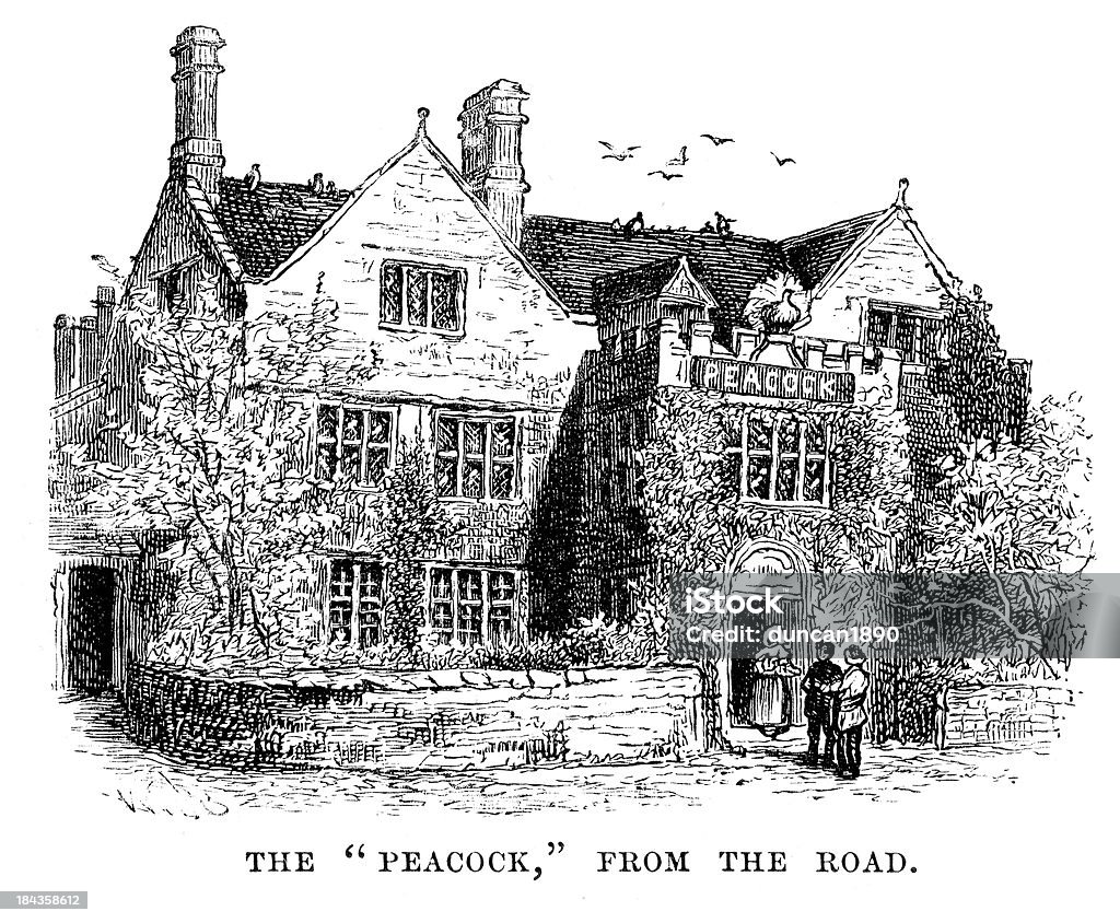 Peacock Inn at Rowsley - Illustration de D'autrefois libre de droits