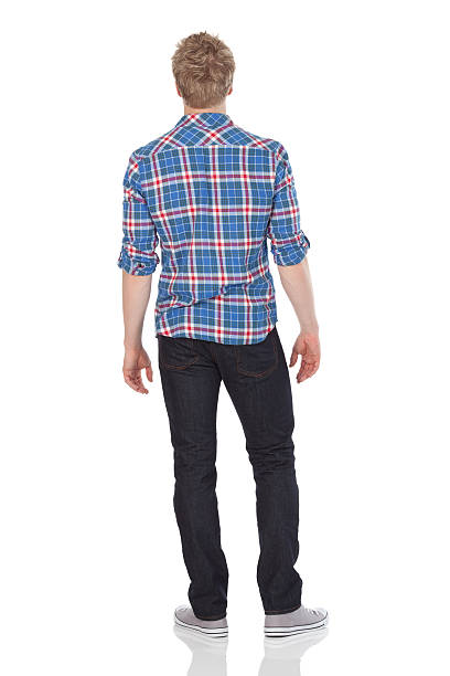 istock Rear view of a man standing 184358856