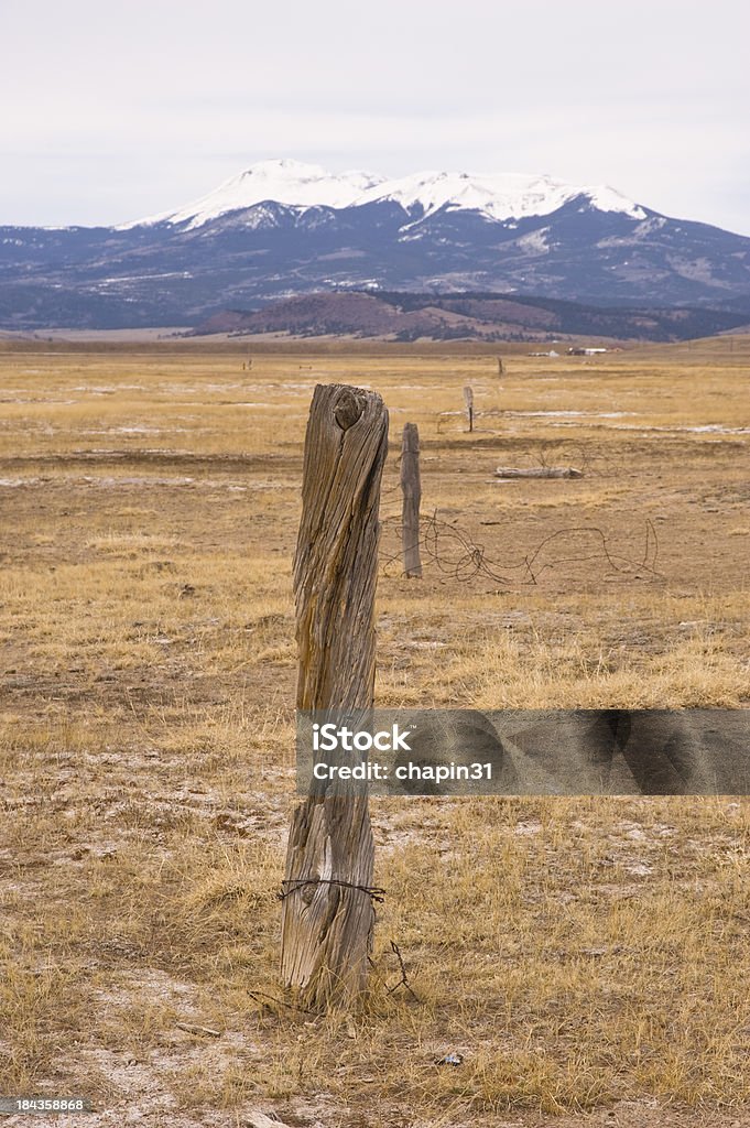 Abandonado Cedar valla y los picos de Buffalo - Foto de stock de Abandonado libre de derechos