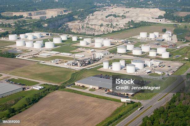 Aerea Della Raffineria Di Petrolio - Fotografie stock e altre immagini di Raffineria di petrolio - Raffineria di petrolio, Stati Uniti d'America, Gas