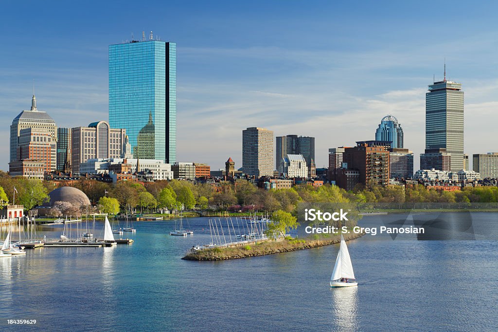 Skyline di Boston - Foto stock royalty-free di Boston - Massachusetts