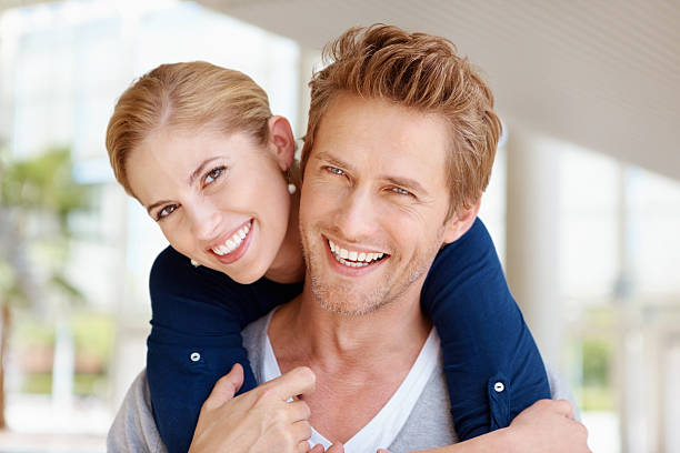 istock Woman hugging man from behind 184359677