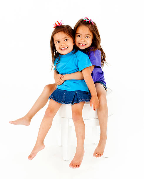 istock Happy Children on White Background 184360172